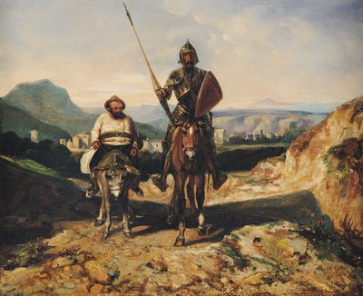 Don Quixote and Sancho by Alexandre Gabriel Decamps